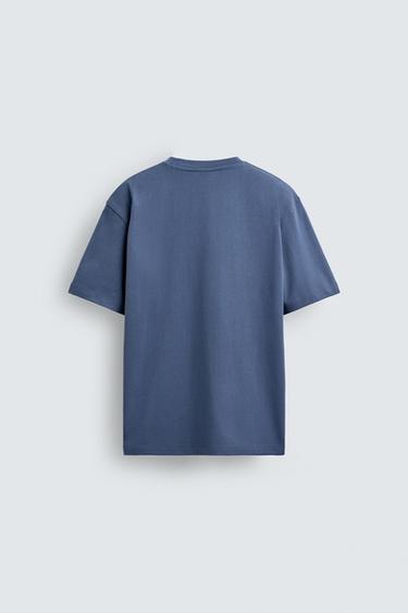 CAMISETA HEAVYWEIGHT MANGA CORTA - Petróleo de Zara