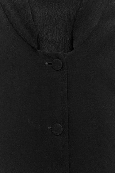 CHEMISE COURTE À VOLANTS ZW COLLECTION - Noir de Zara - Image 7