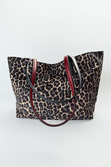BOLSO SHOPPER ESTAMPADO - Leopardo de Zara