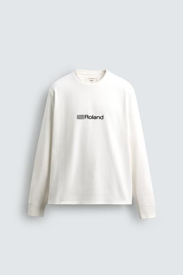 T-SHIRT HEAVYWEIGHT ROLAND CORPORATION © - Blanc de Zara - Image 5