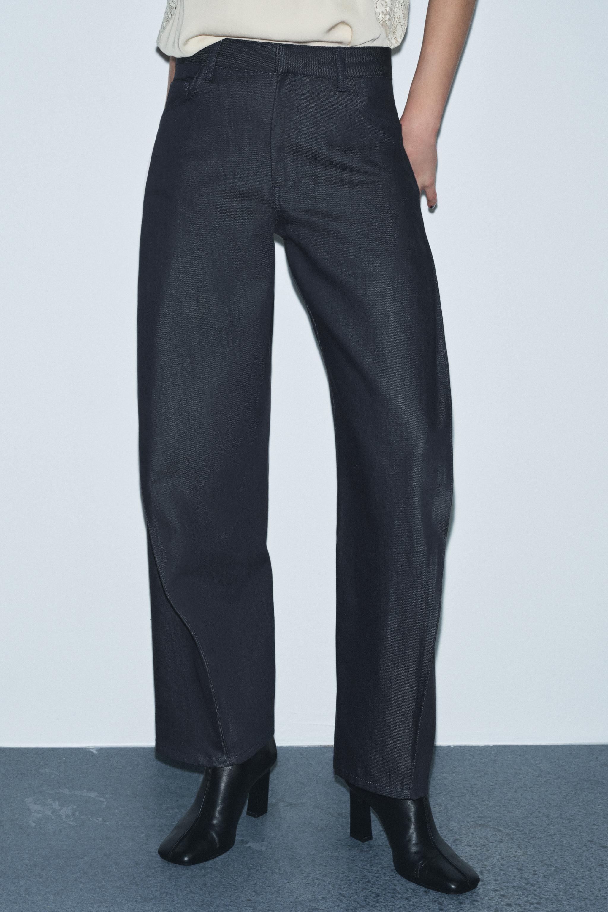 PANTALÓN DENIM BALLOON ZW COLLECTION - Gris | ZARA Chile