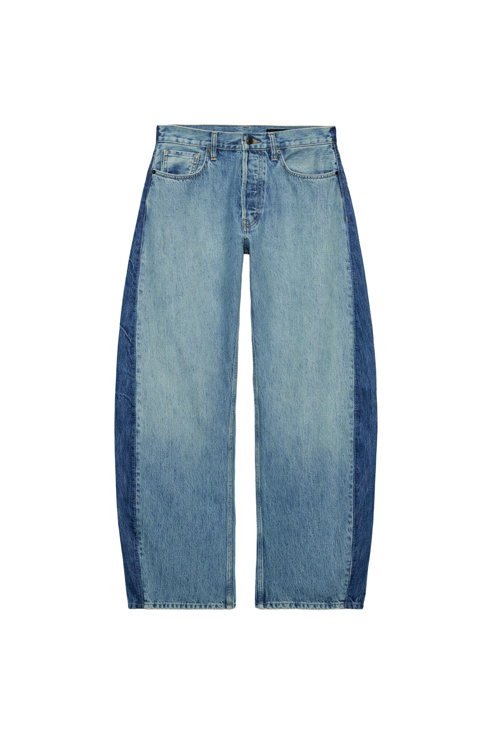 TEXANS ZW COLLECTION BARREL MID WAIST PATCHWORK