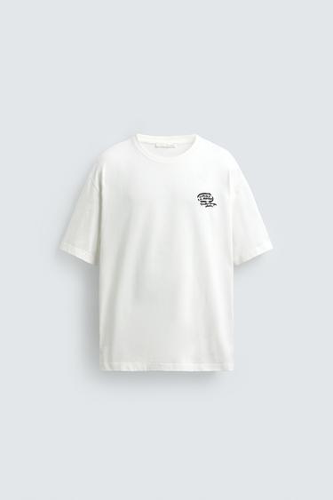 Zara 陶瓷印花T恤 - 白色