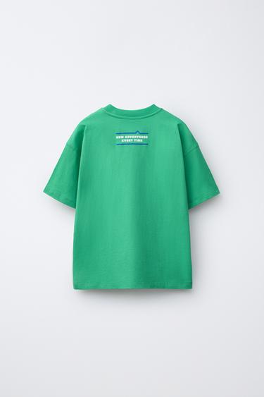 PRINTED T-SHIRT - Green by Zara - Image 1
