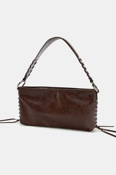 SAC PORTÉ ÉPAULE ZIPS - Chocolat de Zara - Image 3