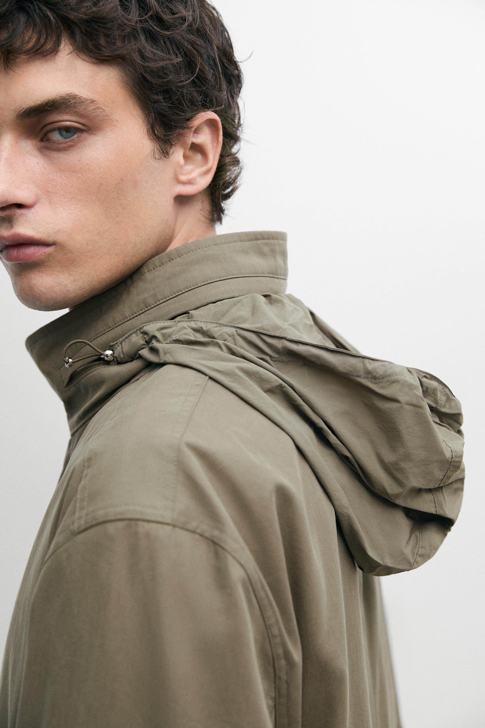 Parka longue col montant 100% coton