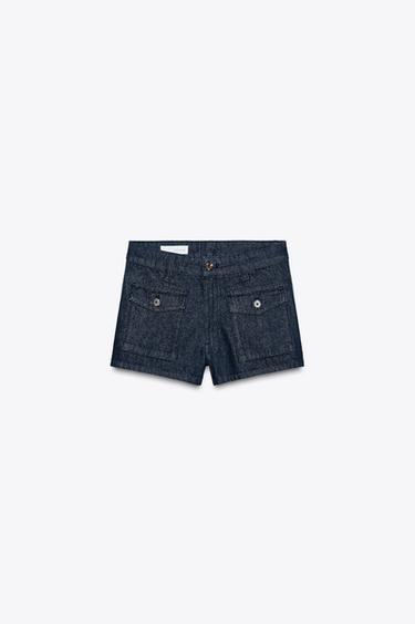 TRF DENIM MINI SHORTS - Dark indigo by Zara - Image 0