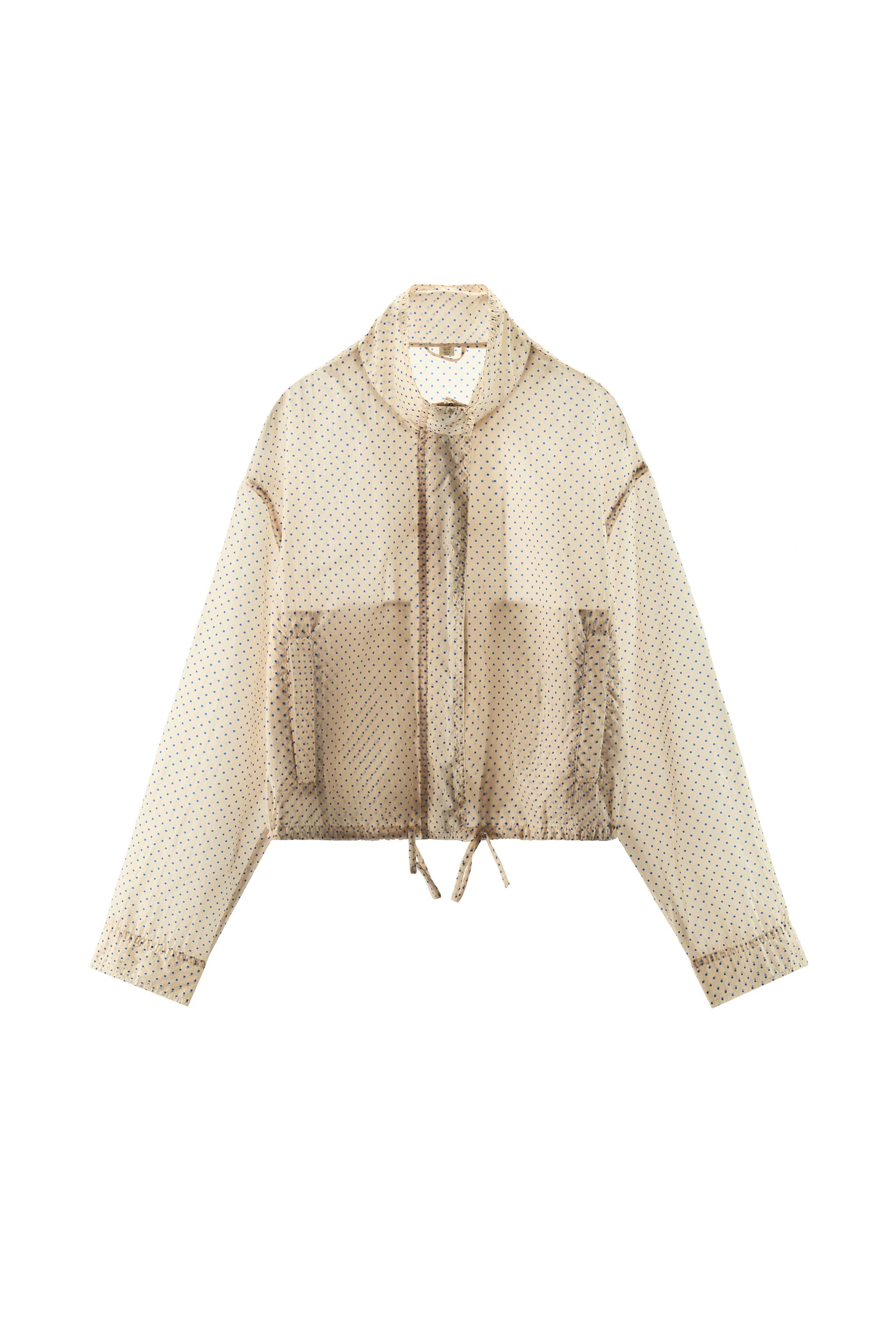 ドットプリント 調節可能な裾ジャケット - ピンクベージュ | ZARA