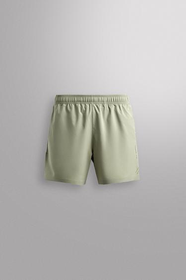 SHORTS LEGGERI PERFORATI - Verde grigio di Zara