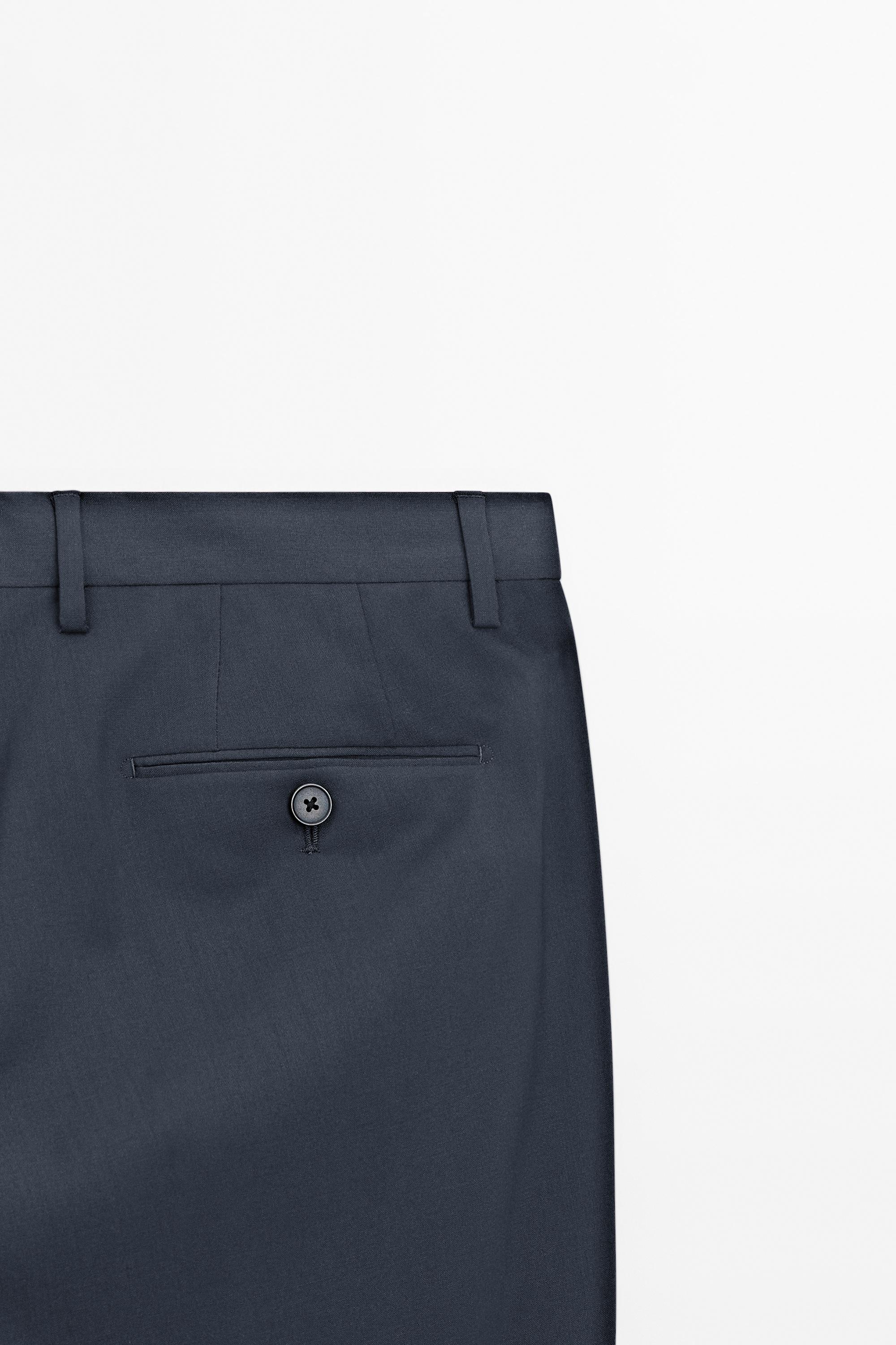 Pantalon de costume en laine froide