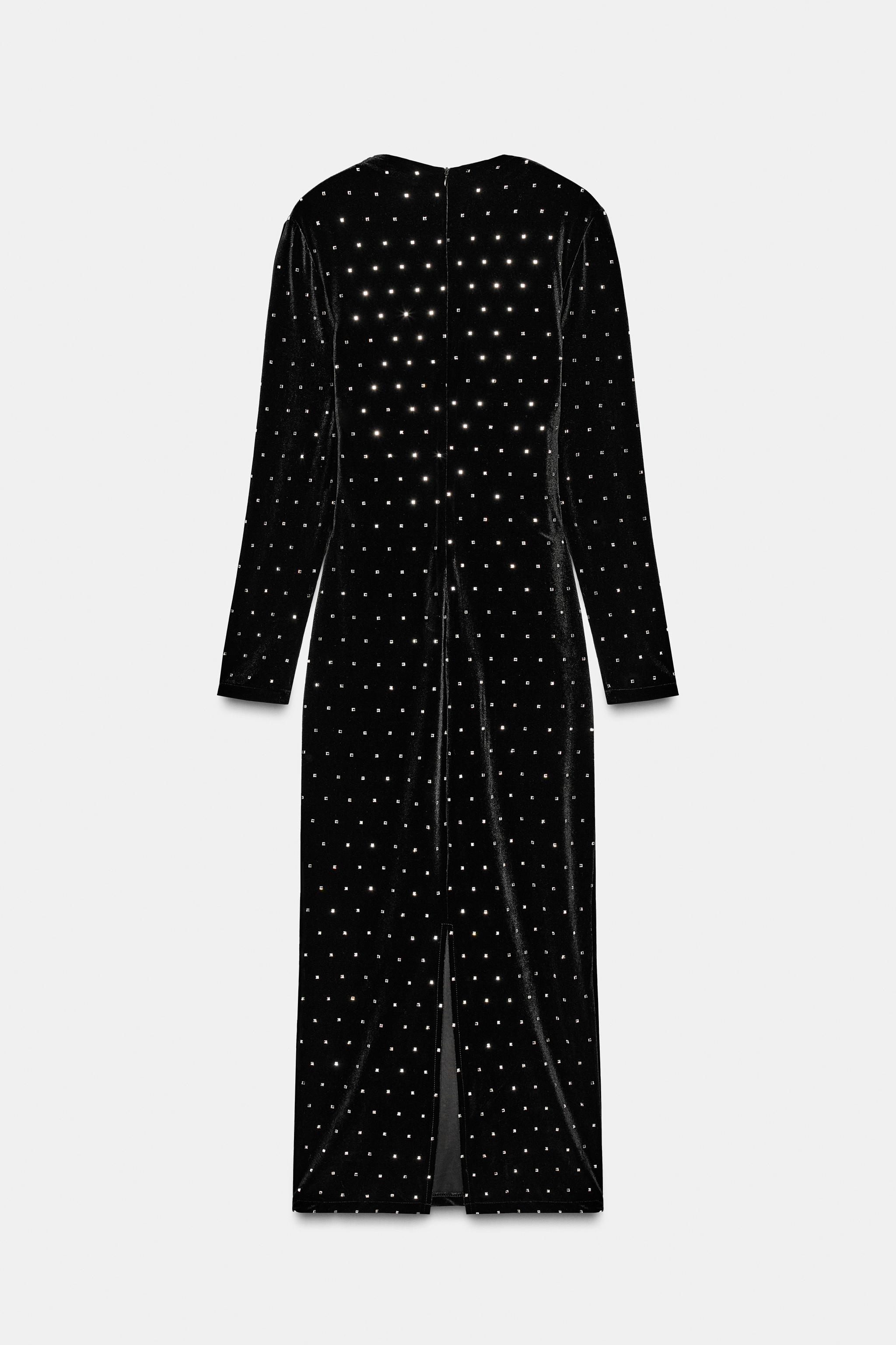 ROBE MIDI EN VELOURS BRILLANT