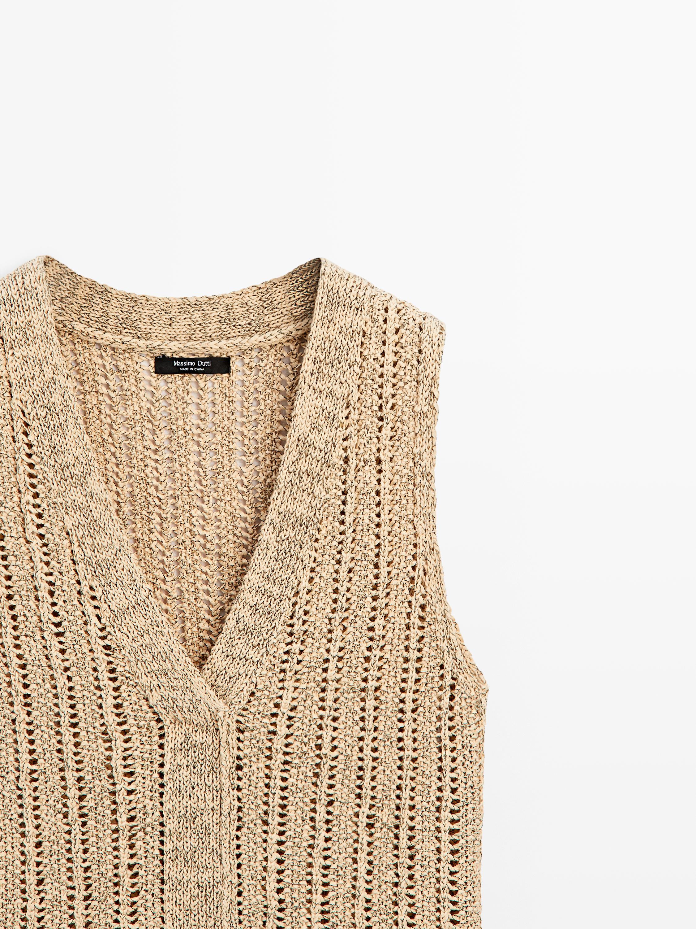 Gilet maille ajourée