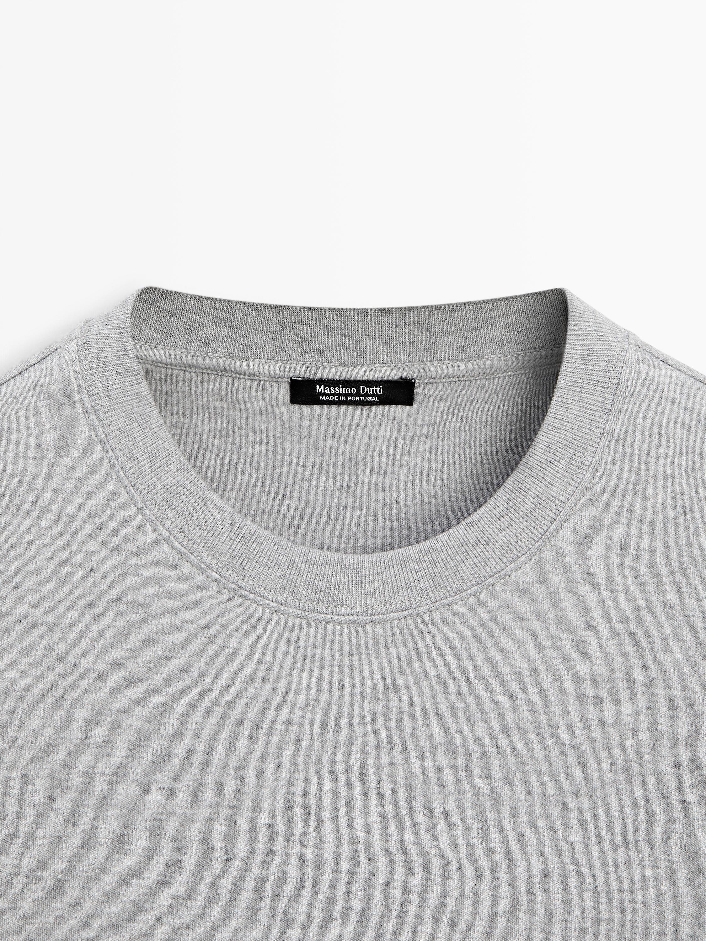 T-shirt à col rond 100 % coton interlock