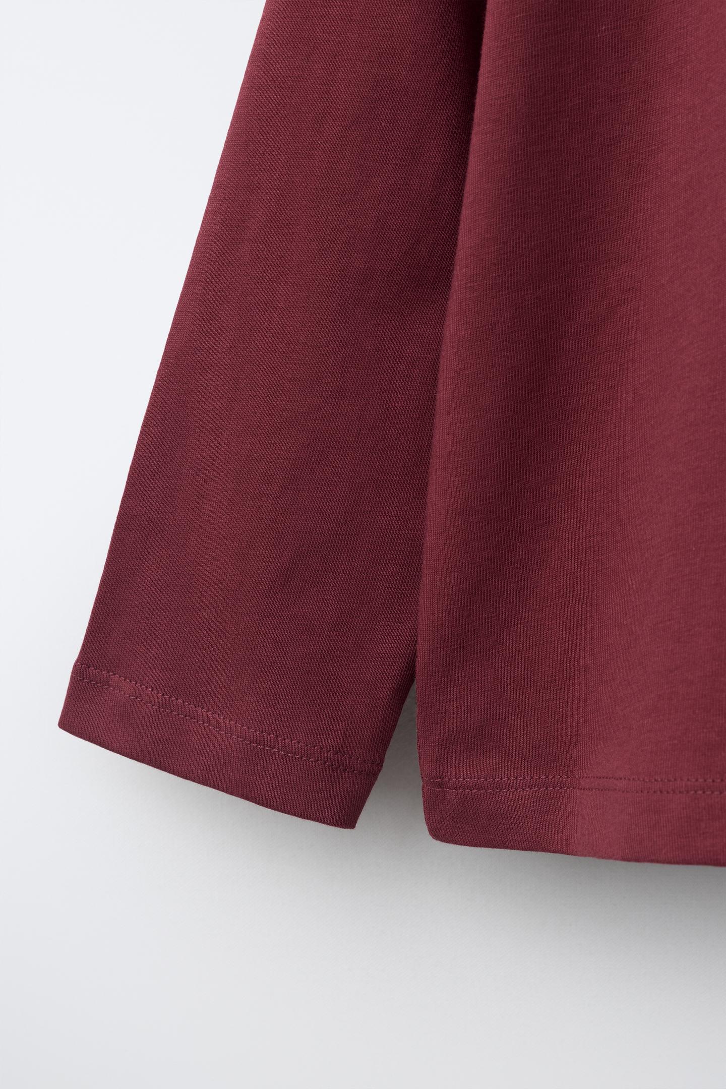 Детская футболка Zara Basketball Print, цвет: Бордовый — фото 5