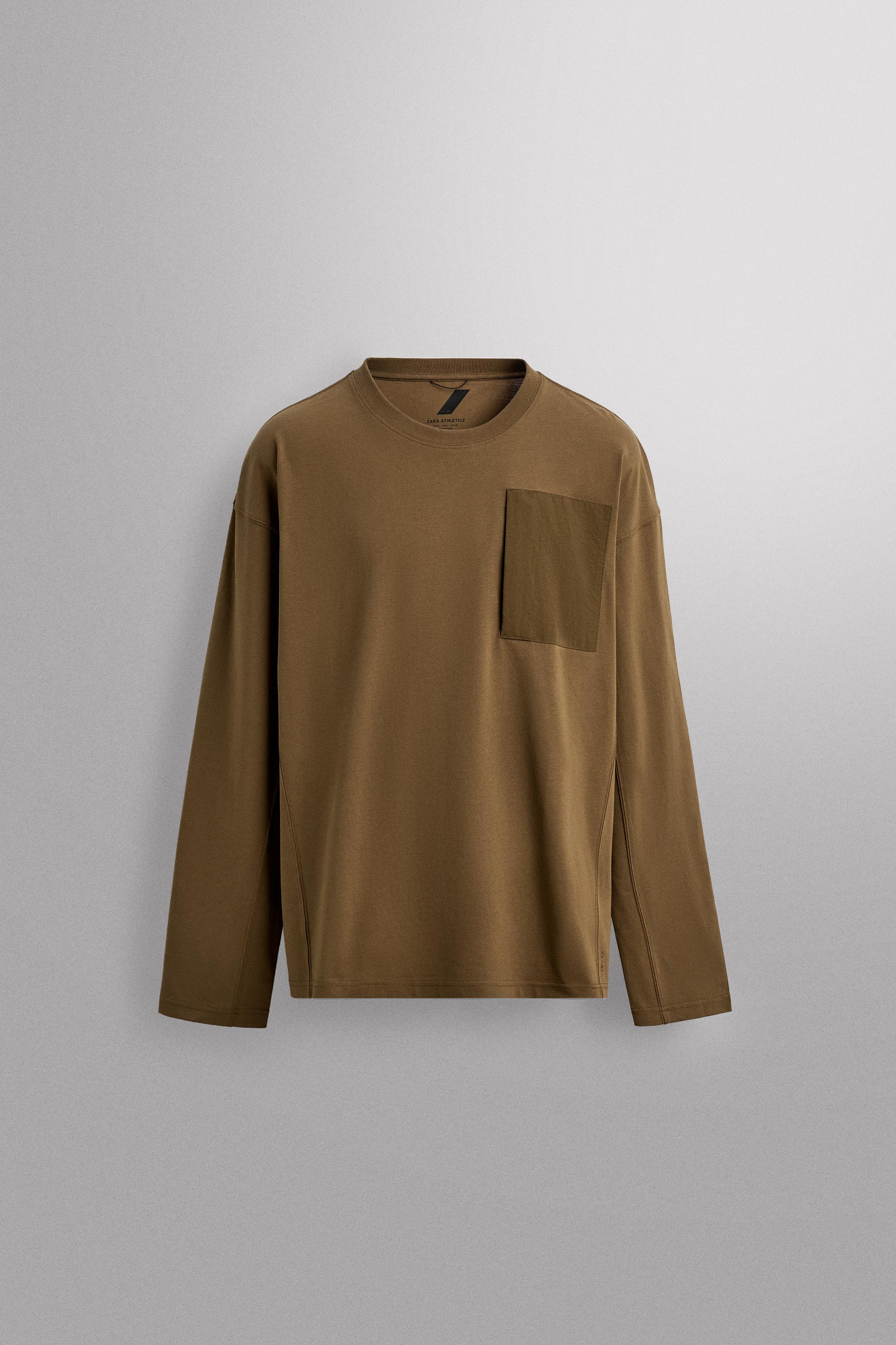 T-SHIRT À MANCHES LONGUES ET POCHE