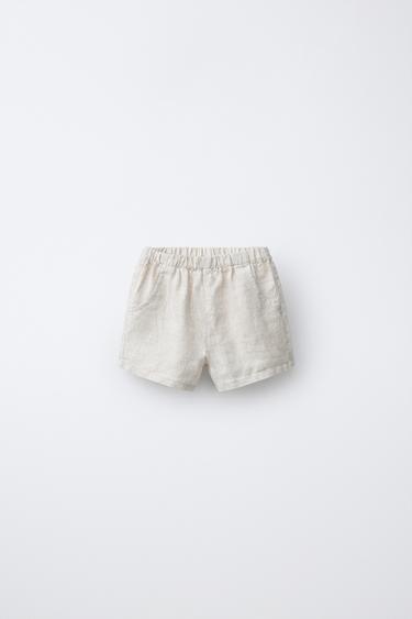 برمودا 100% كتان - بيج فاتح by Zara