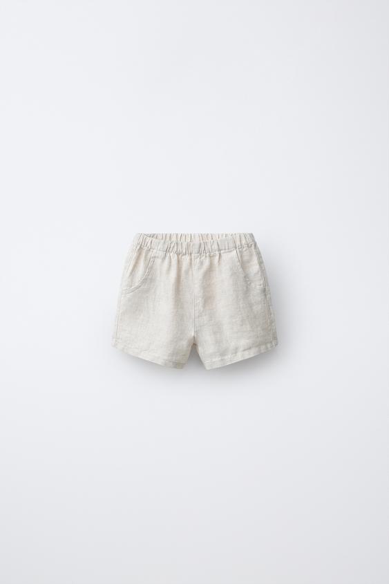 BERMUDA 100% LINO - Beige claro de Zara - Imagen 0