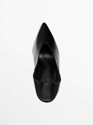 Escarpins en cuir souple nappa - Noir de Zara - Image 0