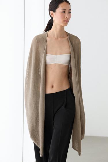Cardigán capa punto drapeada total look - Arena de Zara