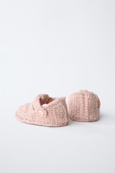 CHUNKY KNIT BOOTIES - Pink by Zara - Image 3