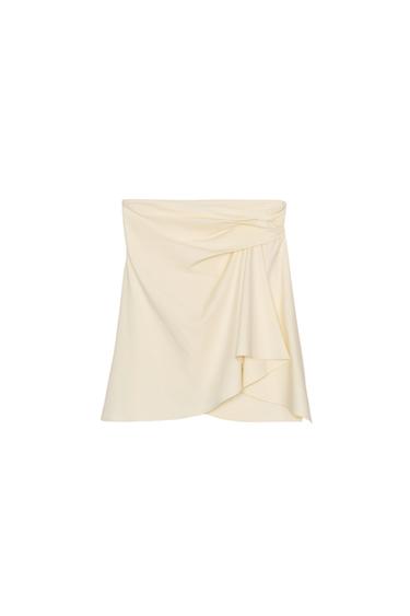 PLEATED BANDEAU TOP - Mid-ecru by Zara