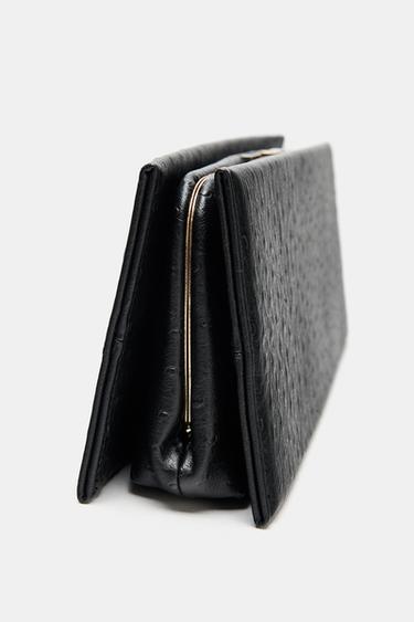 POCHETTE ALLONGÉE EN RELIEF - Noir de Zara - Image 4