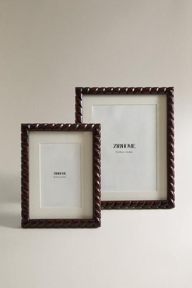 HOLZ FOTORAHMEN FISCHGRÄTENMUSTER - Braun von Zara - Bild 0