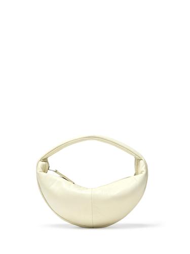 Bolso mini de mano media luna piel napa - Blanco de Zara