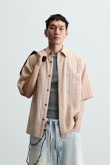 STRIPED FLOWING SHIRT - striped by Zara