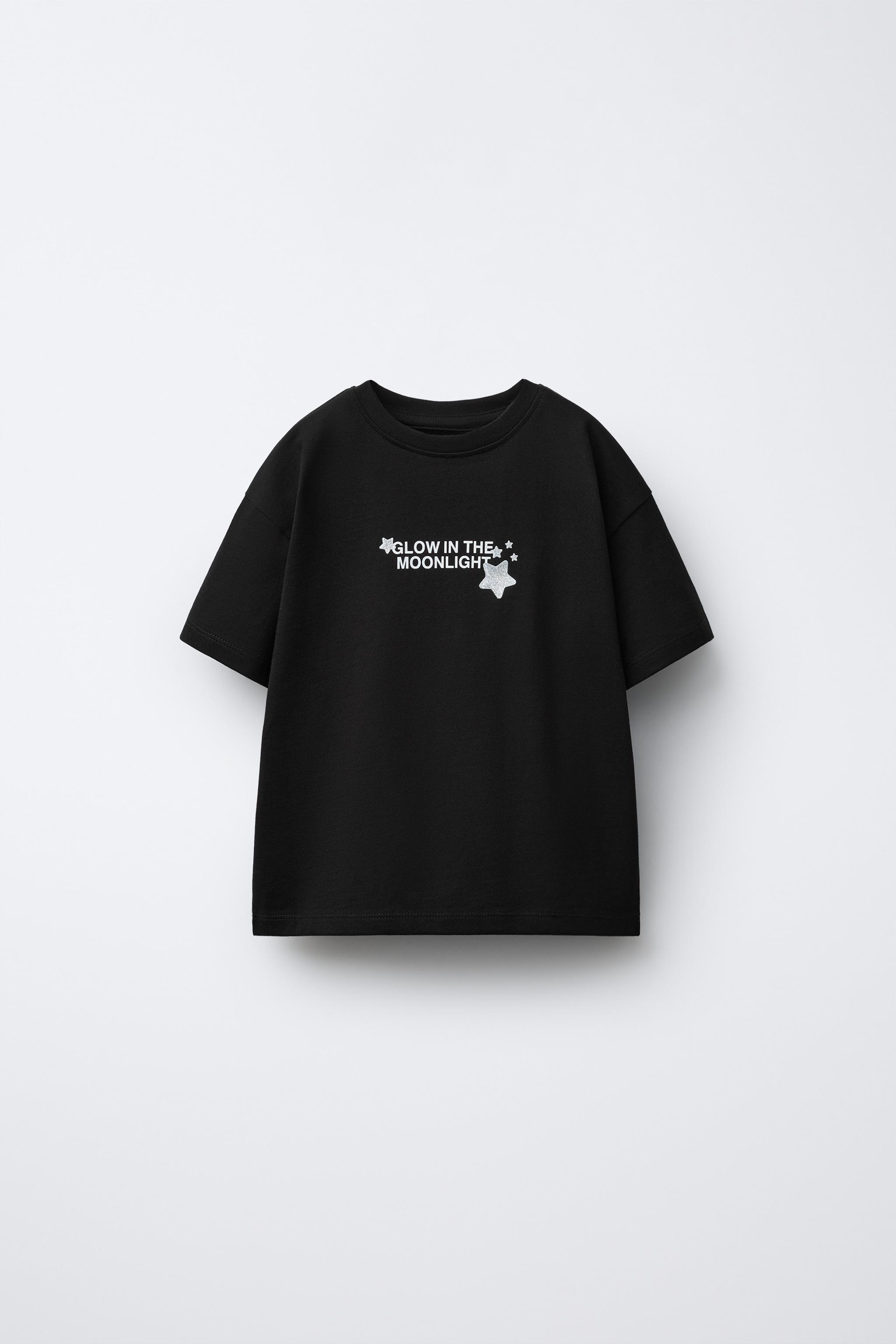 SHINY RUBBERIZED PATCH T-SHIRT - Oyster-white | ZARA United States
