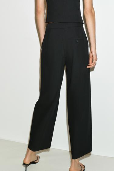 ENSEMBLE GILET ASYMÉTRIQUE ET PANTALON CARROT - Perle / Beige de Zara - Image 3