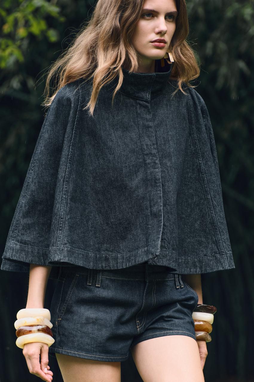 DENIM-CAPE ZW COLLECTION - Blau | ZARA Deutschland / Germany