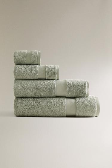 Zara PREMIUM COTTON BATH TOWEL (600 GXM²) - 藍色 / 綠色