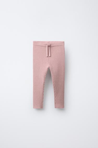 LEGGINGS PUNTO RIB - Rosa de Zara