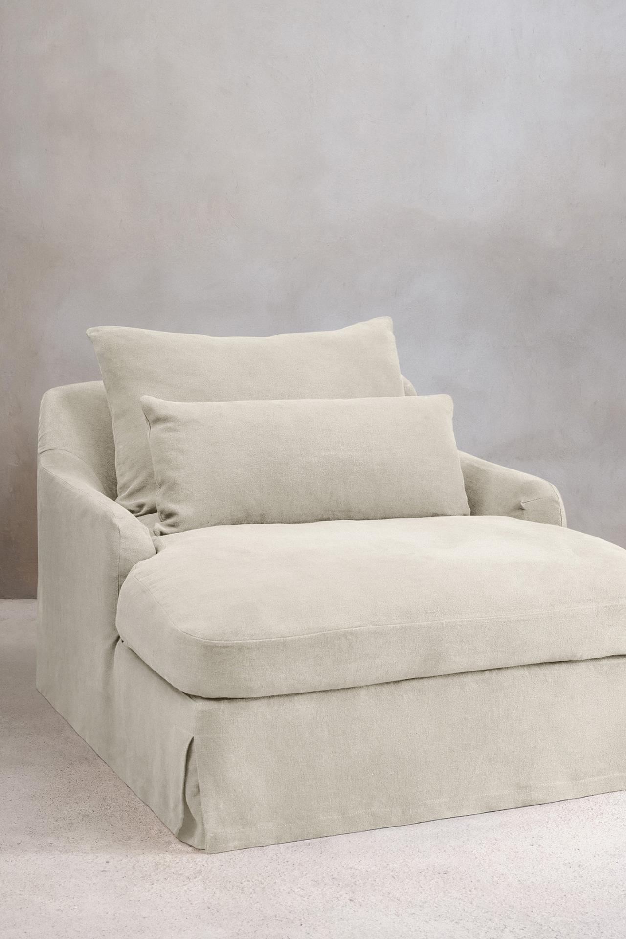 LOVESEAT 01 COTTON COVER — Light beige