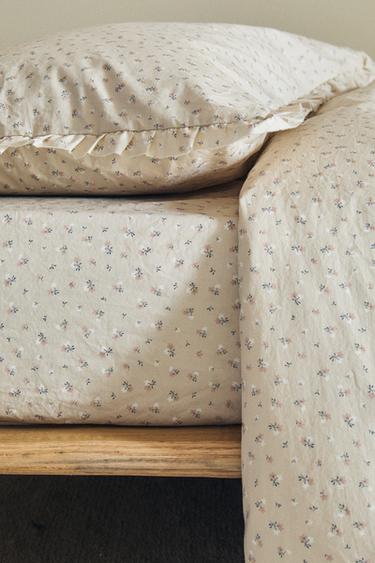 CHILDREN'S FLORAL PRINT FITTED SHEET - Light pink by Zara - Image 5