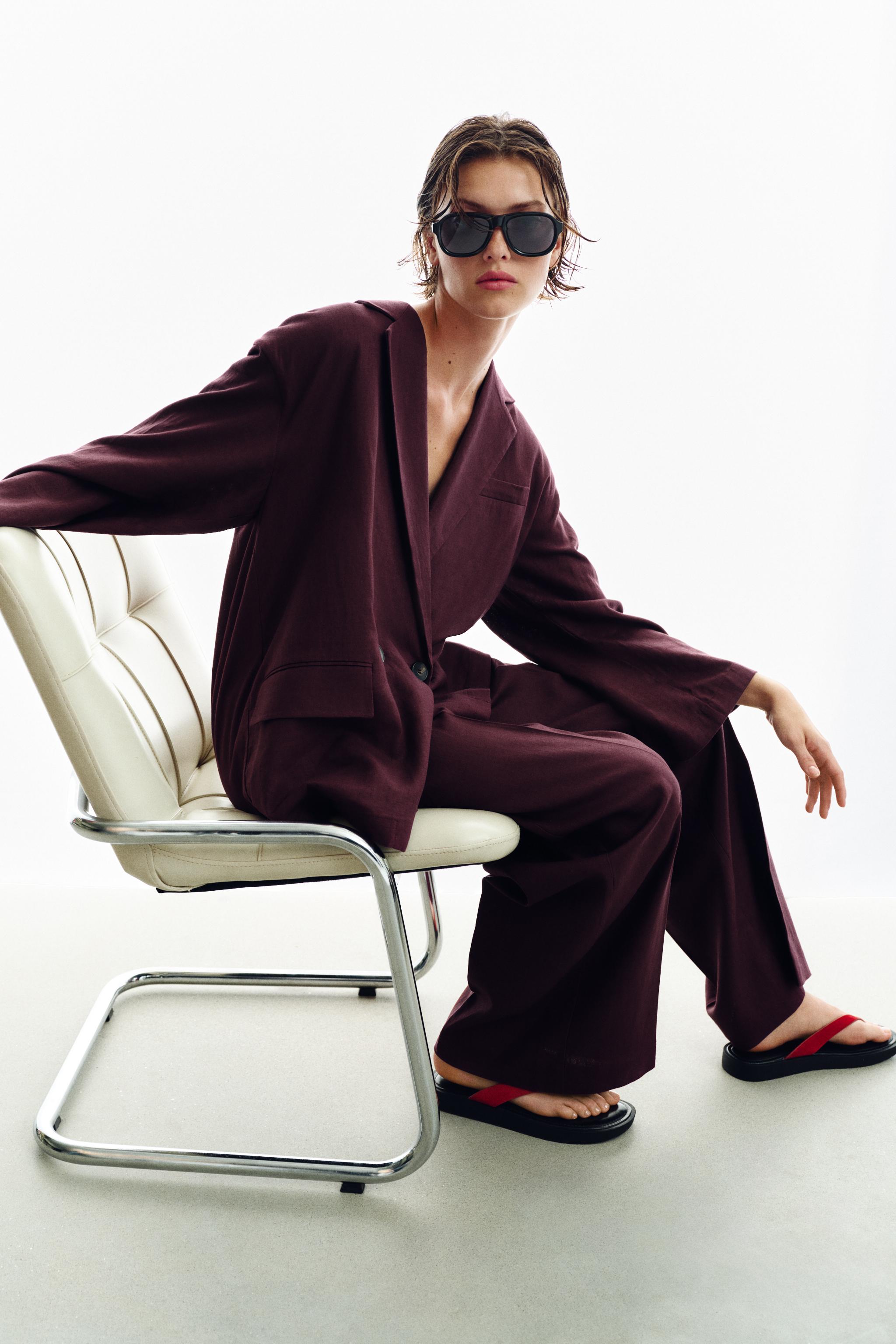 STRAIGHT LEG LINEN PANTS