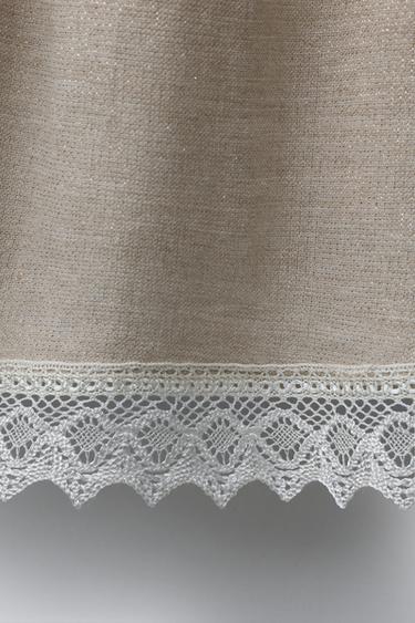 SHINY LACE DRESS - Beige by Zara - Image 3