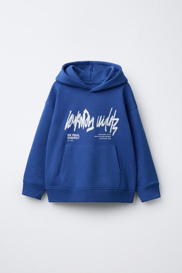 GRAFFITI HOODIE - Blue by Zara