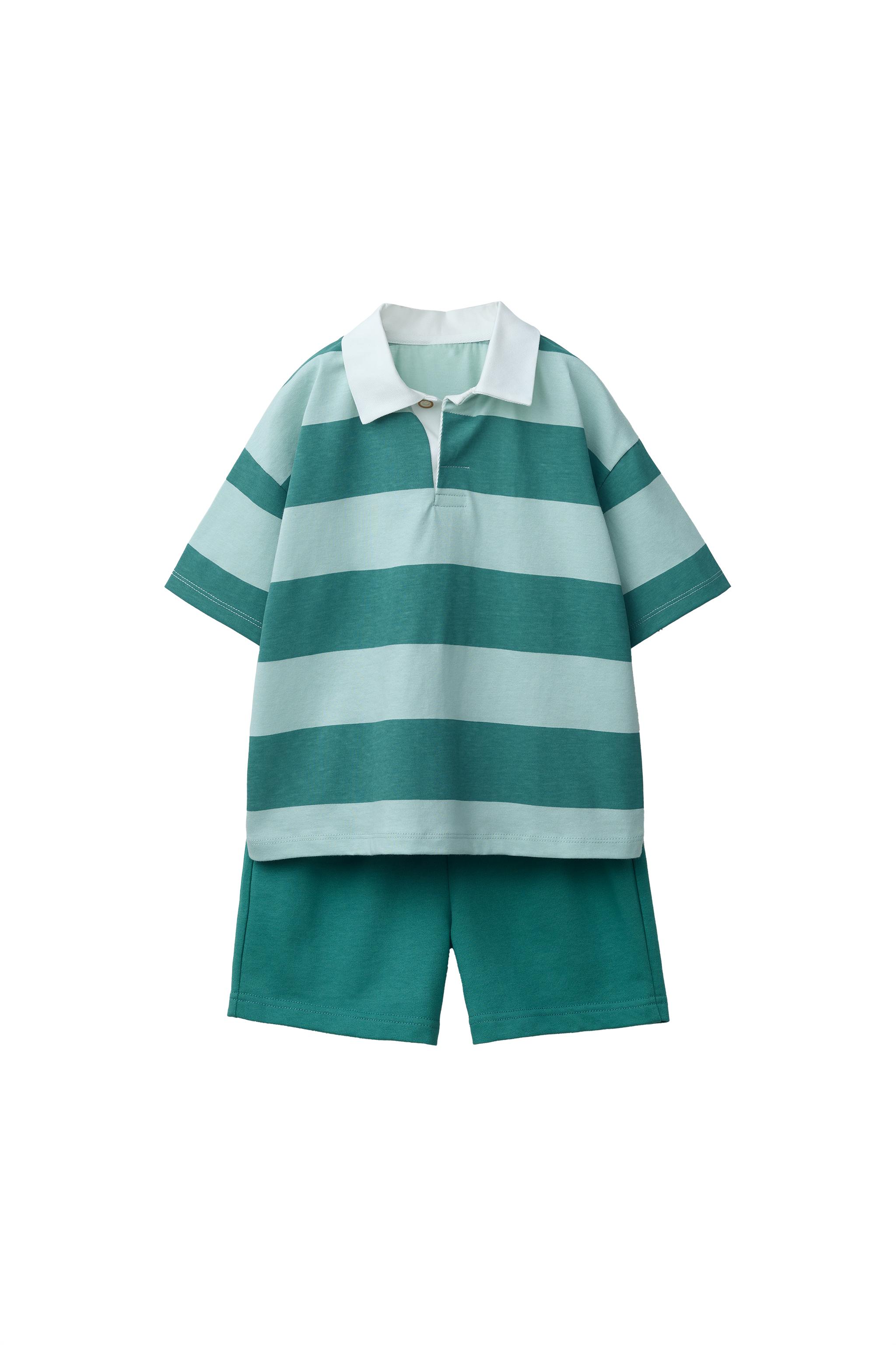 ストライプポロシャツ＆バミューダセット - イエロー | ZARA Japan / 日本