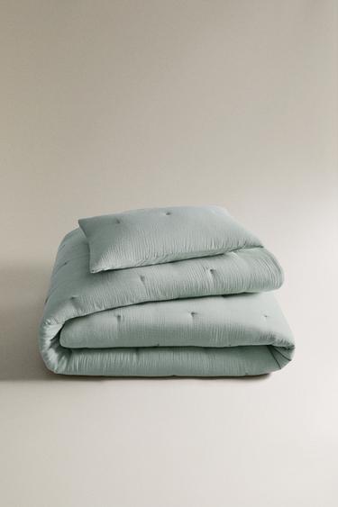 DZIECIĘCA NARZUTA Z GŁADKIEGO SZYFONU - Zielony Zara