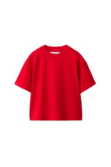 PLAYERA LISA - Rojo de Zara