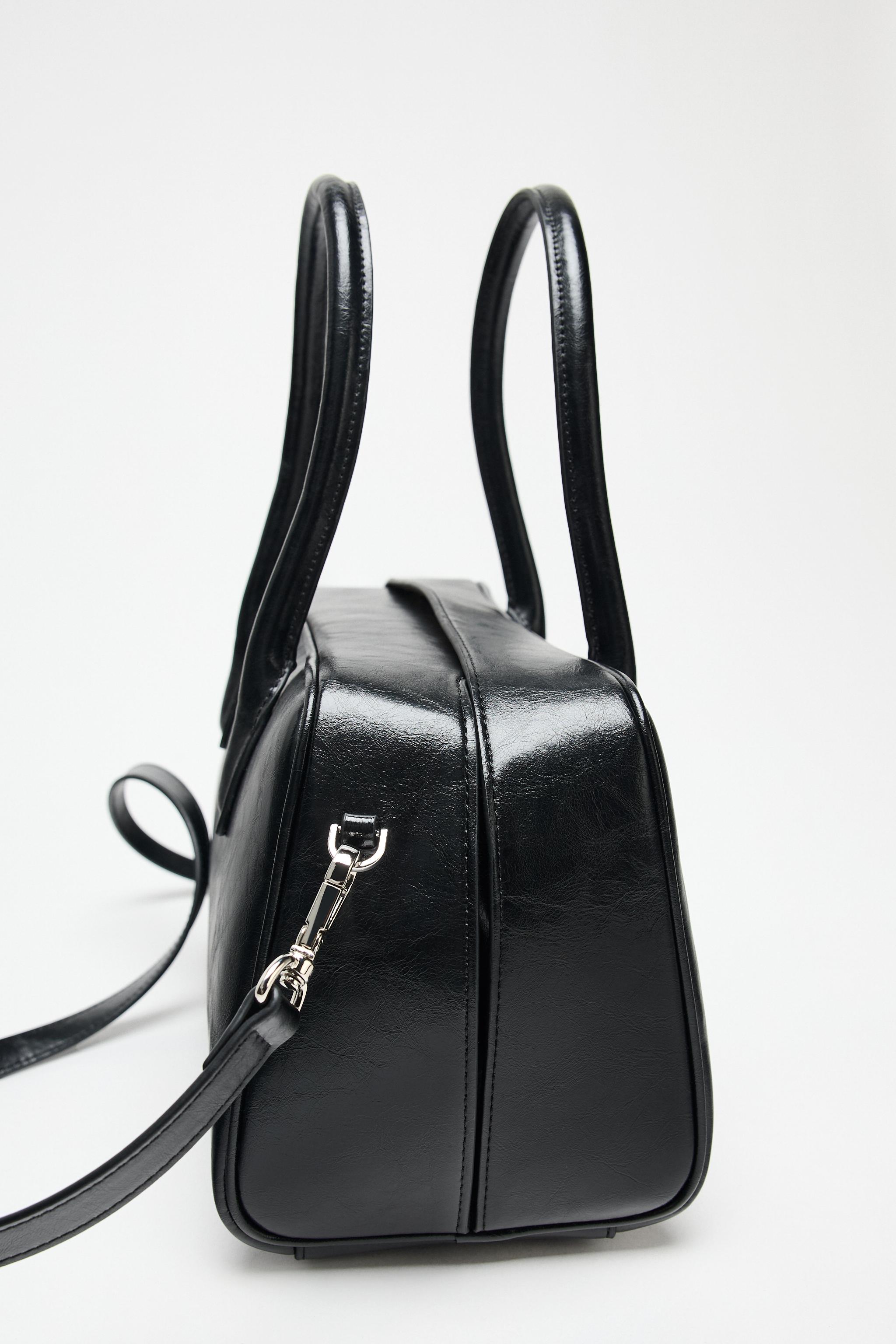 ZARA スエードシティバッグ タグ付き新品☆ZARAのスエードシティバッグ☆ブラック色☆完売
