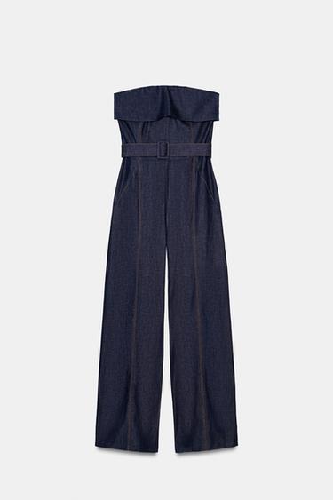 LONG DENIM JUMPSUIT - Indigo by Zara - Image 0
