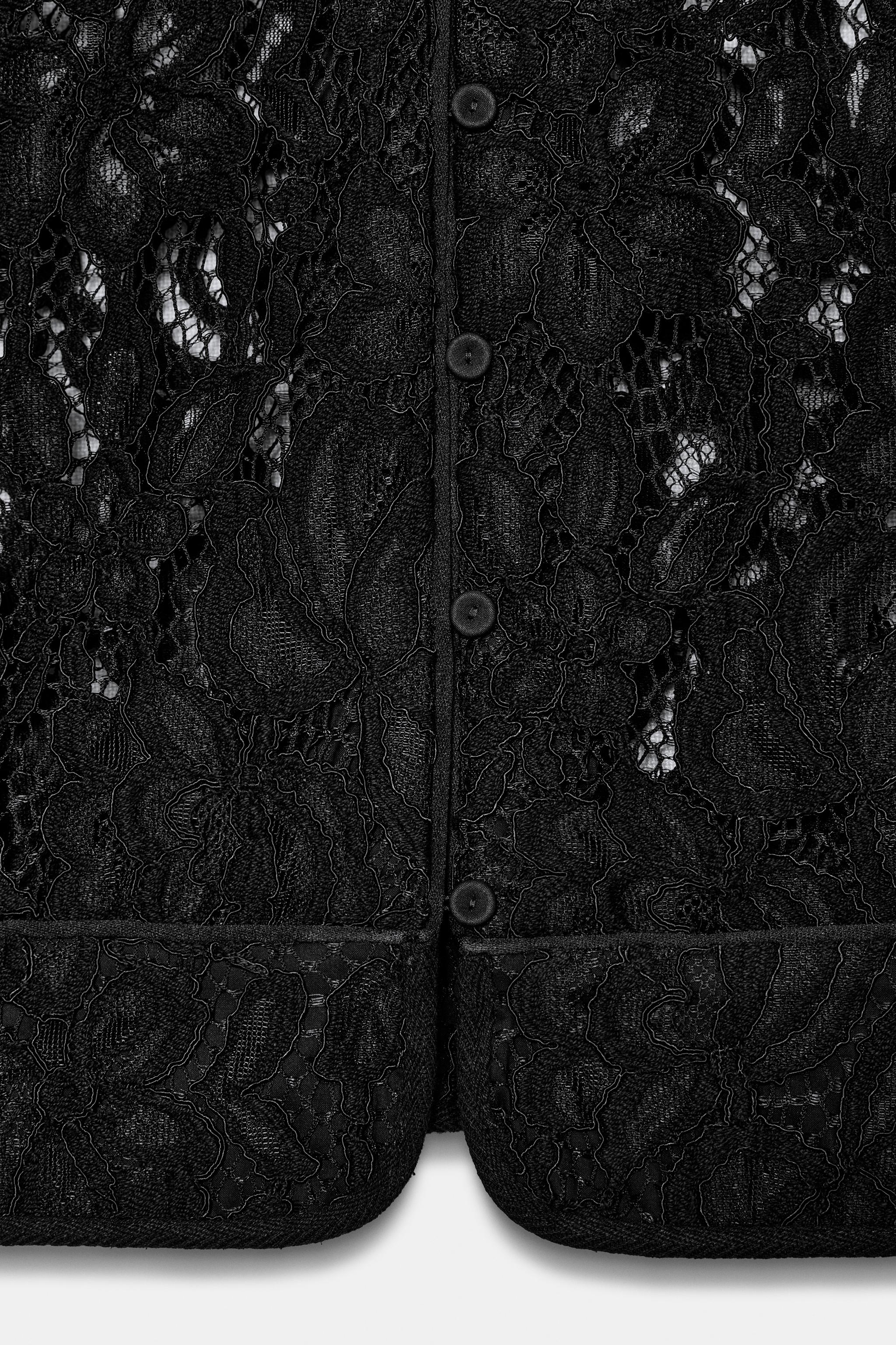 Zara ZW COLLECTION LACE BLAZER — фото 4