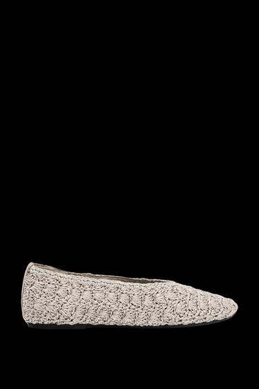 BALLERINA MIT ZOPFMUSTER - Beige von Zara - Bild 0