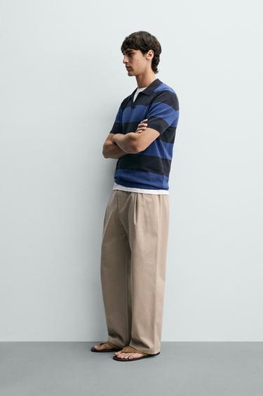 POLO EN MAILLE JACQUARD À RAYURES - rayures de Zara - Image 3