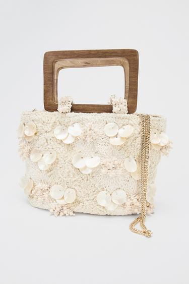 PEARLESCENT DETAIL HANDBAG - Ecru by Zara
