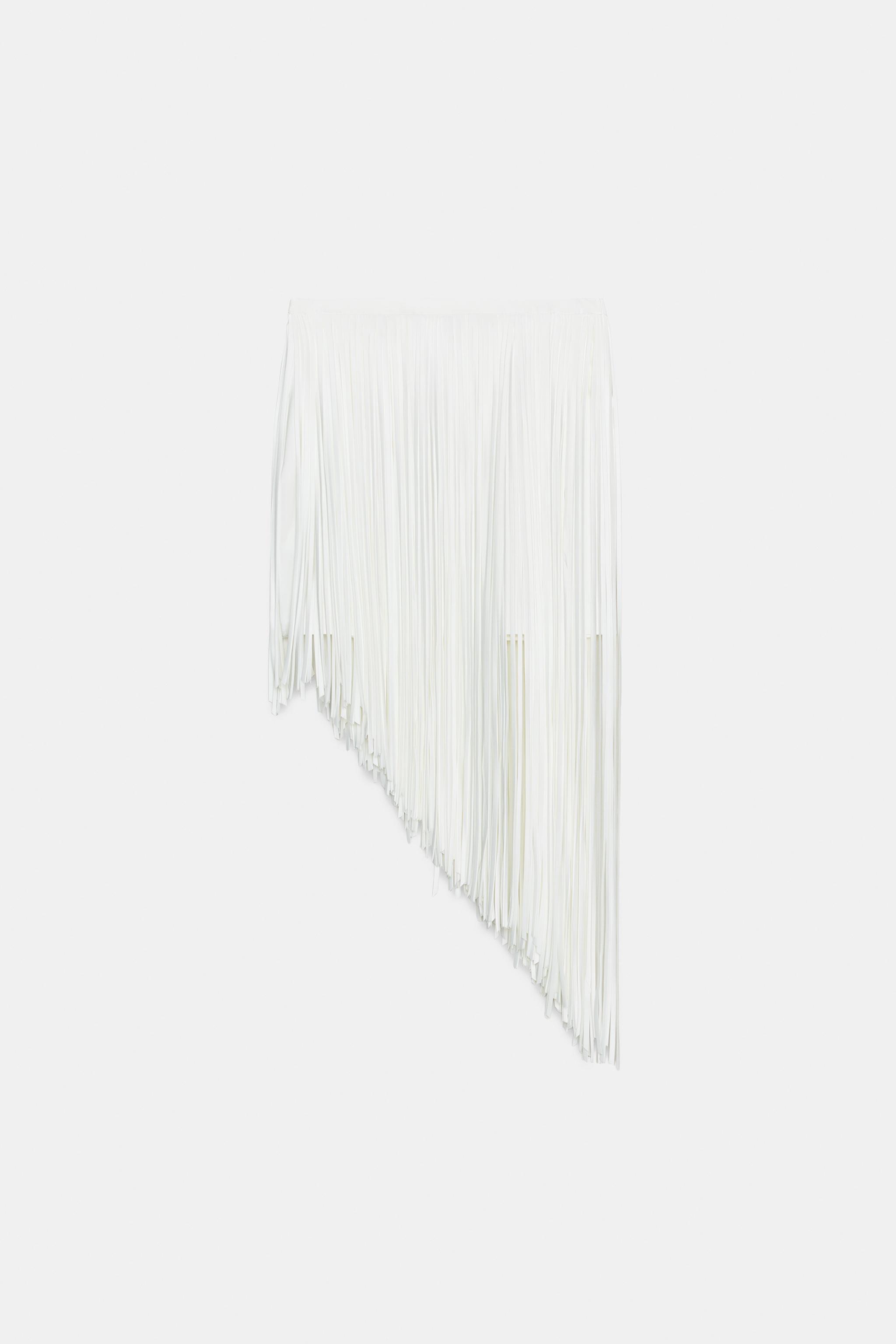 JUPE ASYMÉTRIQUE À FRANGES ZW COLLECTION