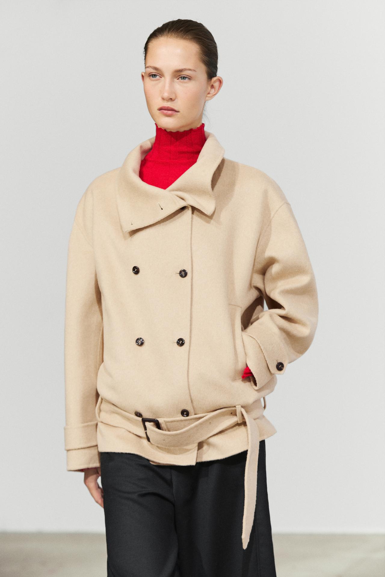 Belted trench coat — 754